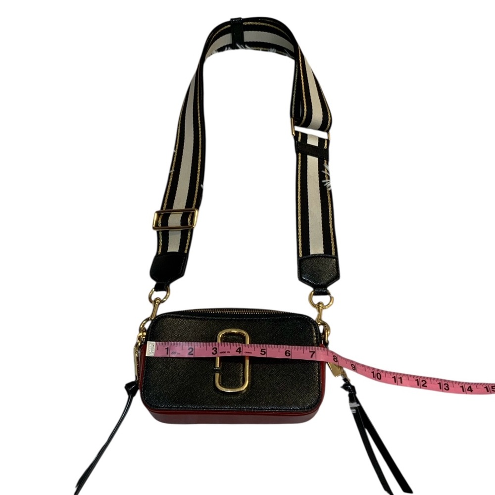 Marc Jacobs Women’s Black/Red Leather Snapshot Camera Bag - Picture 11 of 12